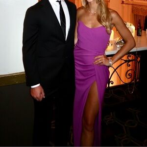 Katie May Pamela Gown strapless maxi plum